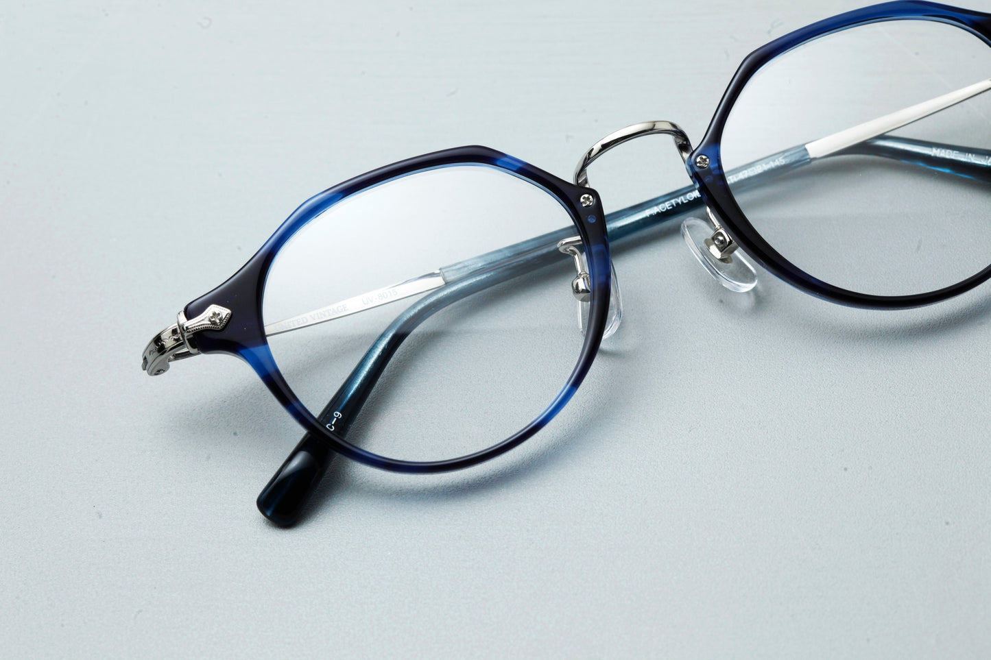UV-8020 C9 Blue Tortoise / Shiny Silver